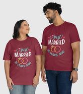 Just Married 35 Years Ago Unisex Half Sleeve T-Shirts (Pack of 2)
